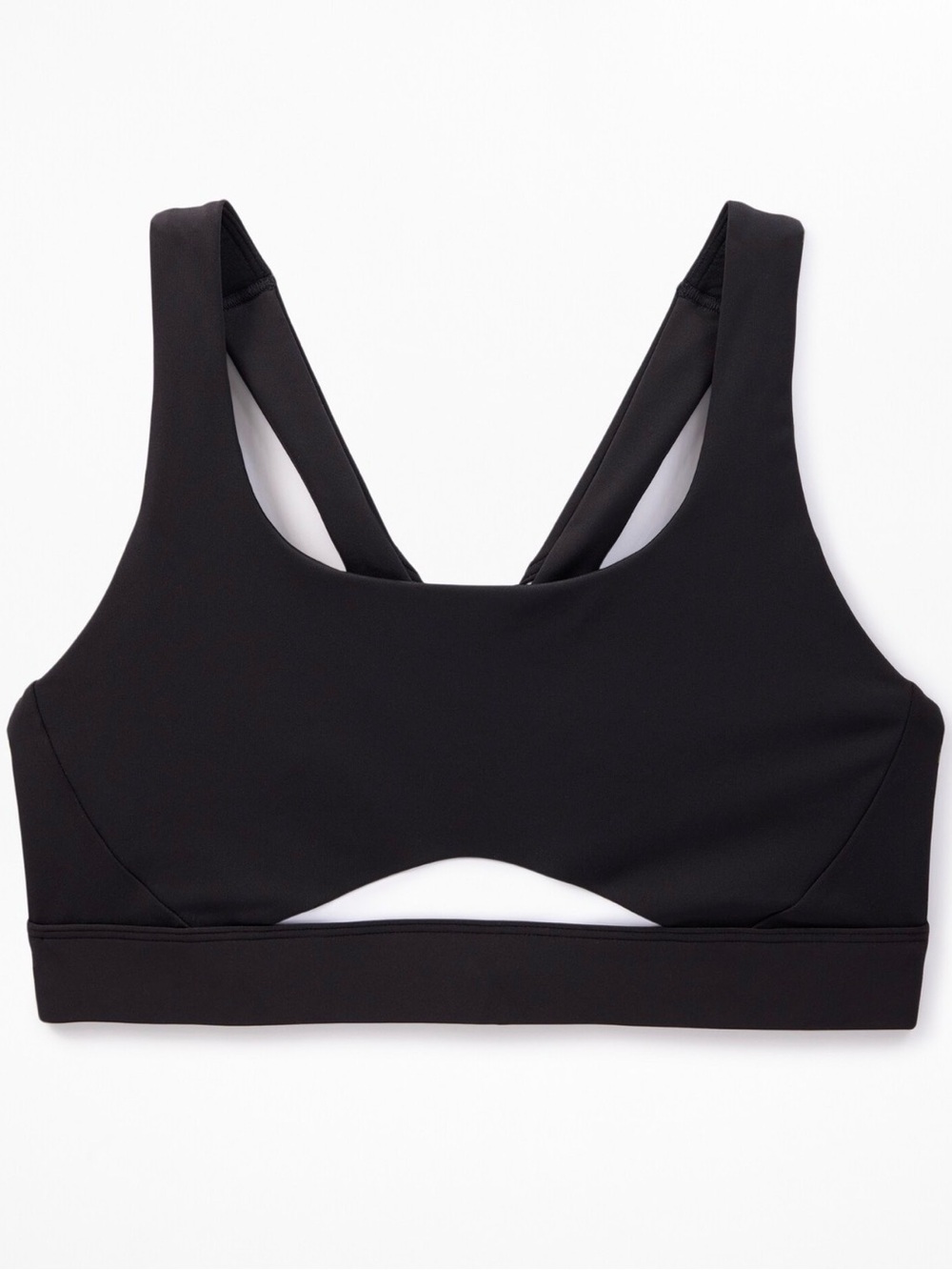NWT Athleta Interval Colorblock Bra Black white  Extra Large. A-C